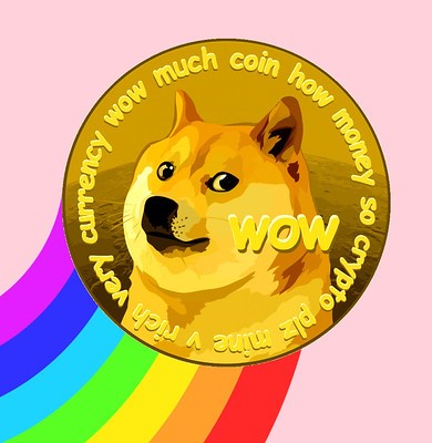 Dogecoin with Shibu Inu face