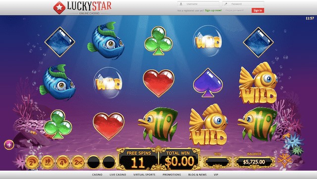 Golden Fish Tank’s free spins round in action