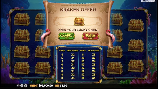 Kraken offer – Open your lucky chest.