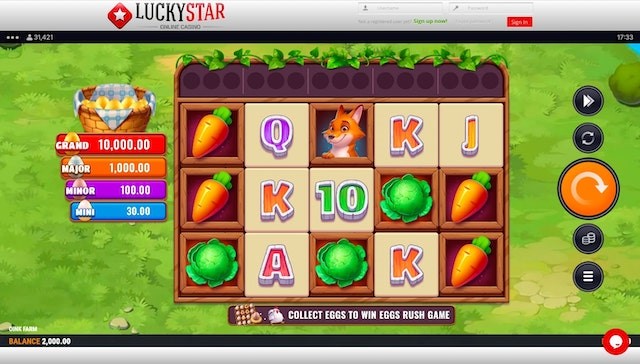 Oink Farm Slot featuring Mini, Minor, Major and Grand Jackpot