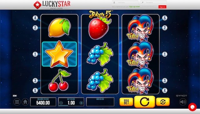Play Joker 5 = New Online Slot released in July 2022