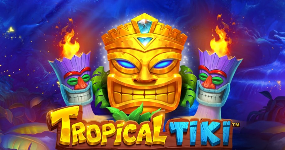 Tropical Tiki Slot featuring Tiki statues.